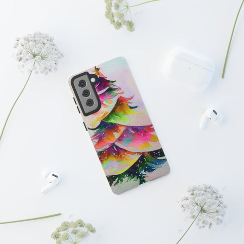 Swooshy Christmas Tree - Impact Resistant Phone Case